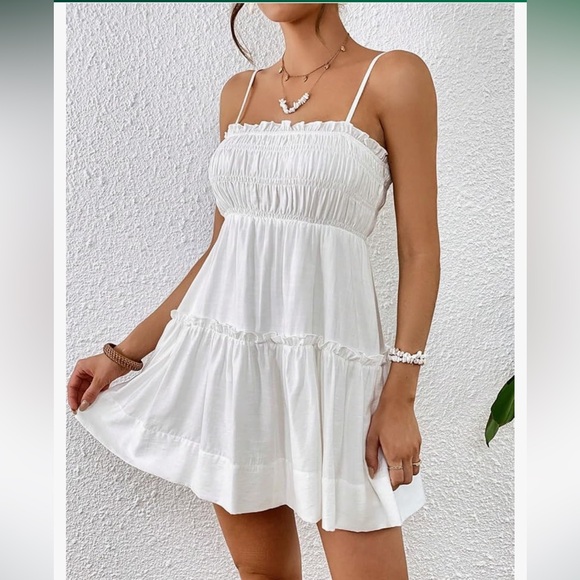 NWOT super comfy cute white dress - Picture 2 of 3